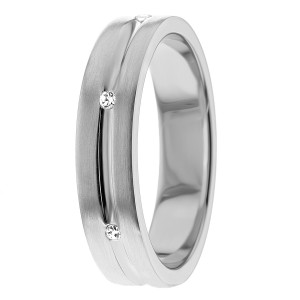Diamond Wedding Ring 5mm Wide 0.05 Ctw.