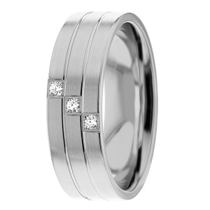 Diamond Wedding Ring 6mm Wide 0.05 Ctw.