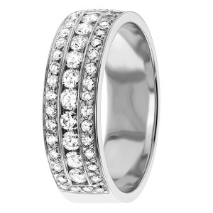 Diamond Wedding Ring 8mm Wide 1.18 Ctw.