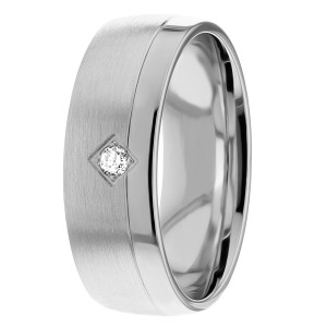 Diamond Wedding Ring 6.5mm Wide 0.03 Ctw.