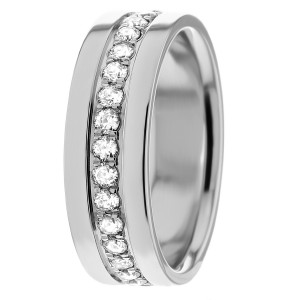 Diamond Wedding Ring 7mm Wide 1.05 Ctw.