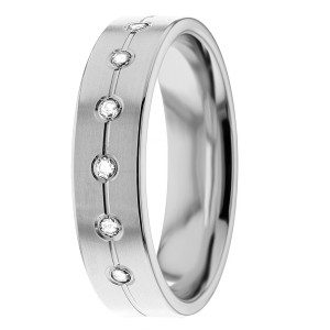 Diamond Wedding Ring 5mm Wide 0.12 Ctw.
