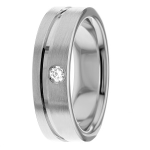 Diamond Wedding Ring 6mm Wide 0.05 Ctw.