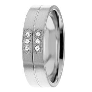 Diamond Wedding Ring 5mm Wide 0.09 Ctw.