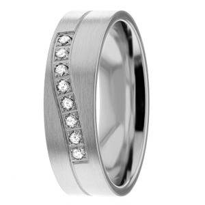 Diamond Wedding Ring 6mm Wide 0.40 Ctw.