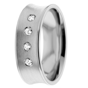 Diamond Wedding Ring 6mm Wide 0.12 Ctw.