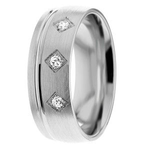 Diamond Wedding Ring 7mm Wide 0.09 Ctw.