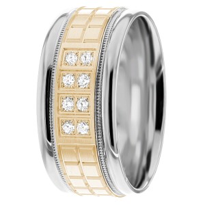 Diamond Wedding Band 8mm 0.16 Ctw.