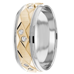 Diamond Wedding Band 8mm 0.18 Ctw.