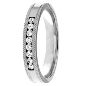 Milgrain Diamond Wedding Band 4mm 0.24 Ctw.