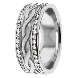 Infinity Diamond Wedding Band 8mm 0.90 Ctw.