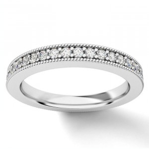 Diamond Round Cut Eternity Ring with Milgrain 0.20Ctw