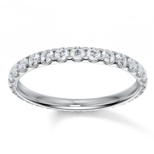 Diamond Round Cut Eternity Ring 0.55Ctw