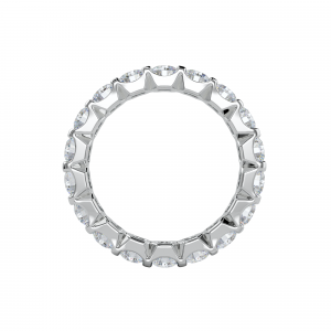 Four Prong Diamond Cut Eternity Ring