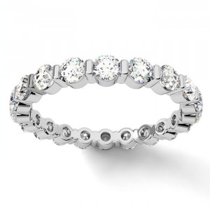 Diamond Round Cut Eternity Ring 1.35Ctw