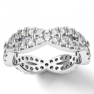 Diamond Round Cut Eternity Ring 1Ctw