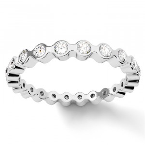 Diamond Round Cut Eternity Ring 0.55Ctw