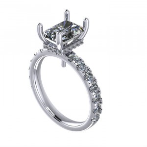 Radiant Hidden Halo Engagement Ring 2.75Ctw