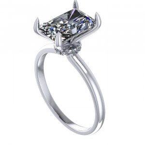 Radiant Hidden Halo Engagement Ring 3.60Ctw