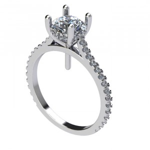 Hidden Halo Engagement Ring 1.60Ctw