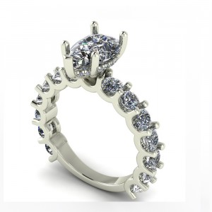 Pear Hidden Halo Engagement Ring 2.25Ctw