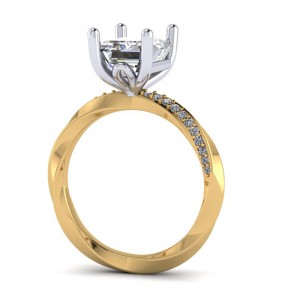 Helix Side Stone Engagement Ring 2.35Ctw