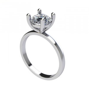Round Solitaire Engagement Ring 1.3Ctw