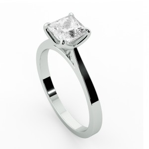 Princess Solitaire Engagement Ring 1Ctw