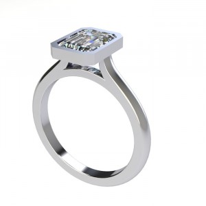 Emerald Solitaire Engagement Ring 1.5Ctw