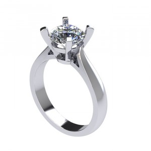 Round Solitaire Engagement Ring 1.7Ctw