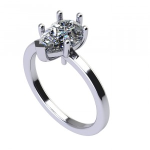 Pear Solitaire Engagement Ring 1.5Ctw