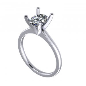Round Solitaire Engagement Ring 1.1Ctw