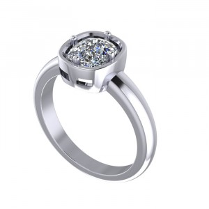 Cushion Solitaire Engagement Ring 1.7Ctw