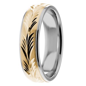 Hand Carved Wedding Bands 6mm Wide