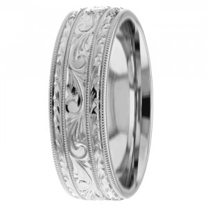 Vintage Hand Engraved Wedding Ring HC3019