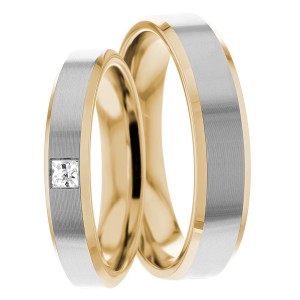 4.00mm Wide, Diamond Matching Wedding Ring Set