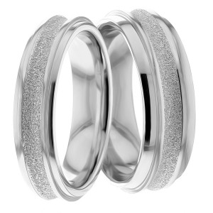 5.00mm Wide, His and Hers Wedding Bands