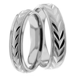 4.00mm Wide, His and Hers Wedding Bands