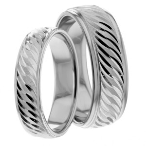 5.00mm Wide, His and Hers Wedding Bands