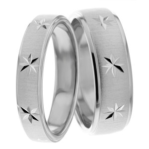 5.00mm Wide, His and Hers Wedding Bands