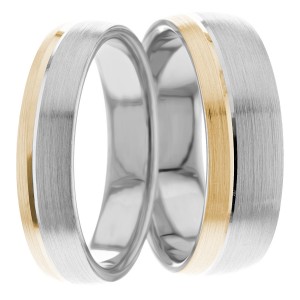 7mm and 5mm Wide, Matching Wedding Ring Set