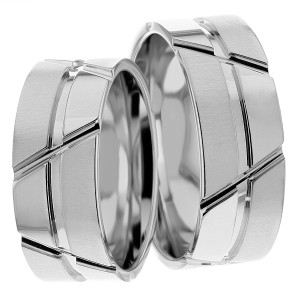 8mm Wide, Matching Wedding Ring Set