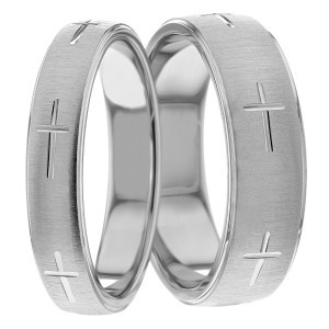 6mm and 4mm Wide, Matching Wedding Ring Set