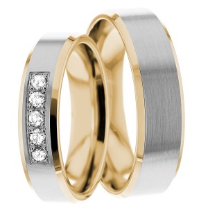 5mm Wide, Diamond Wedding Ring Set 0.15 Ctw