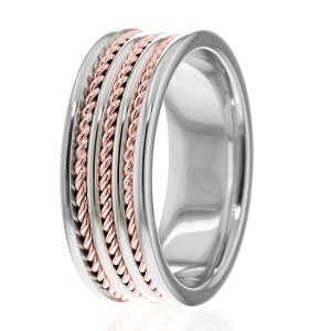 7.5mm Wide Handmade Wedding Bands