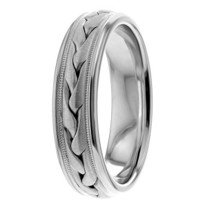 6mm Braided Wedding Ring HM7018