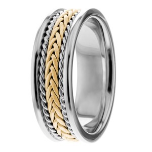 7mm Wide Handmade Wedding Bands