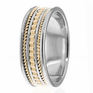 8mm Wide Handmade Wedding Bands