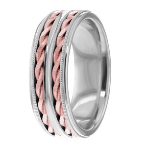 8mm Wide Handmade Wedding Bands