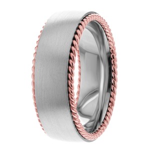 8mm Wide Handmade Wedding Bands